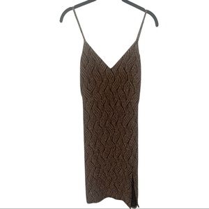 Papaya black and gold dress